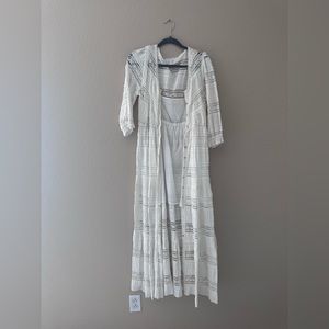 Boho front button up dress